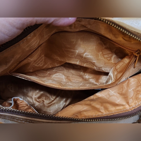 💵SOLD💵 Kathy Van Zeeland Vintage Y2K EUC Champagne & Brown Purse - Picture 7 of 10